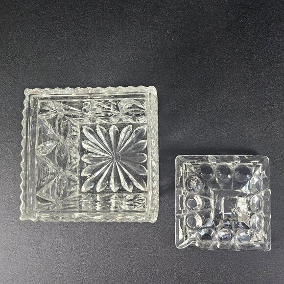 Square Biscuit Barrel Express Number 5234 Bagley And Co. Circa 1934-75 Art Deco - Picture 5 of 9